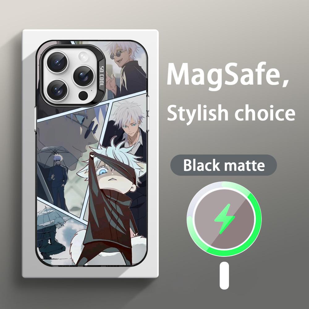 

Satoru gojo hot anime man design Phone Case Magnetic IMD Colorful Silver case for iPhone 17 16 15 14 13 12 Pro Max iPhone17