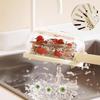 Foldable Colander with Lockable Lid and Portable Handle for Kitchen and Fridge