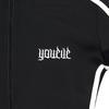 Yuibeu Fire Logo Track Line Zip-Up Dress Black