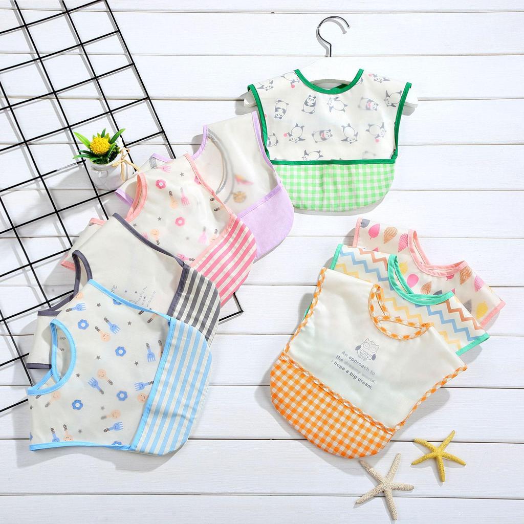 Waterproof Baby Drool Bib with Pocket - Wash-Free Design