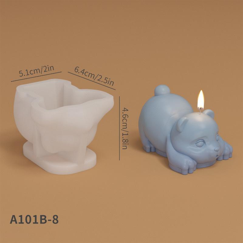 

Силиконовая форма для свечи в виде панды и бамбука, 3D-свеча в виде милого медведя, гипсовые поделки, смоляная форма для мыла, шоколада, мороженого, выпечки, инструментов random