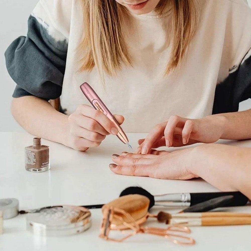 Low Noise Electric Nail Drill Machine Rechargeable Wireless Nail Dryer Nail Sanding File  Home Use