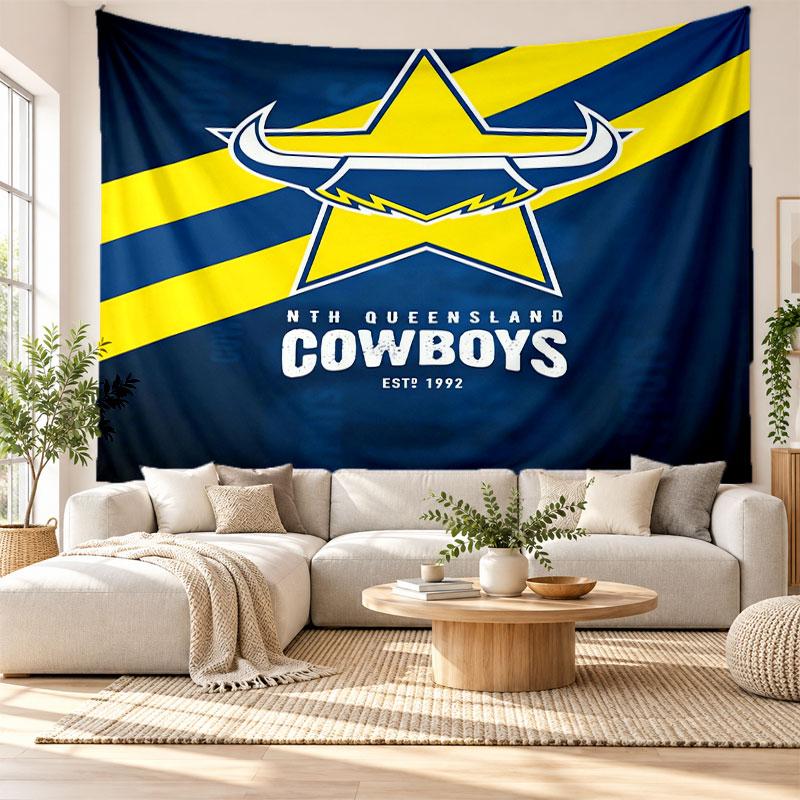 North Queensland Cowboys Wall Tapestry, Soft Fabric Wall Hanging, Decorative Backdrop For Bedroom Home Wall Art