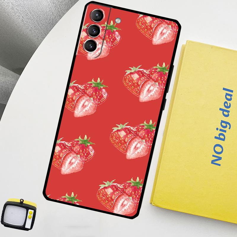 

Strawberry Phone Case For Samsung Galaxy S25 S26 Ultra S20 S21 S22 S23 Plus S24 Ultra S10 S25 FE Cover Galaxy S22