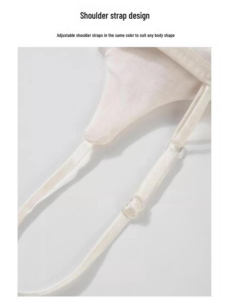 Women's White Camisole Vest: Thin, Sleeveless Top Ideal for Summer Layering or As a Standalone Piece.