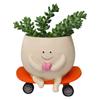 Kreativ gyngestol/huske Ansikt Blomsterpotte Hagepotter Søte Resinhode Plantekasser Hjem Hageutstyr for Innendørs Utendørs Planter