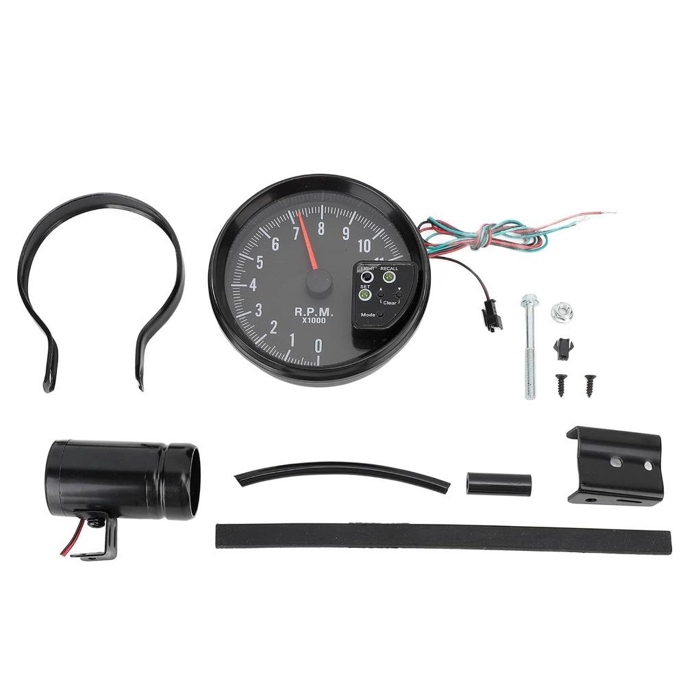 5 Inch Diameter Tachometer Gauge 7 Color Display LED Shift Light Tachometer Vehicles