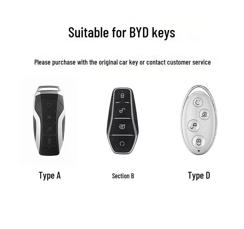 Compatible with BYD Yuan UP, Yuan PLUS, Yuan PRO: Men's and Women's Key Bag Set with Shell Buckle.