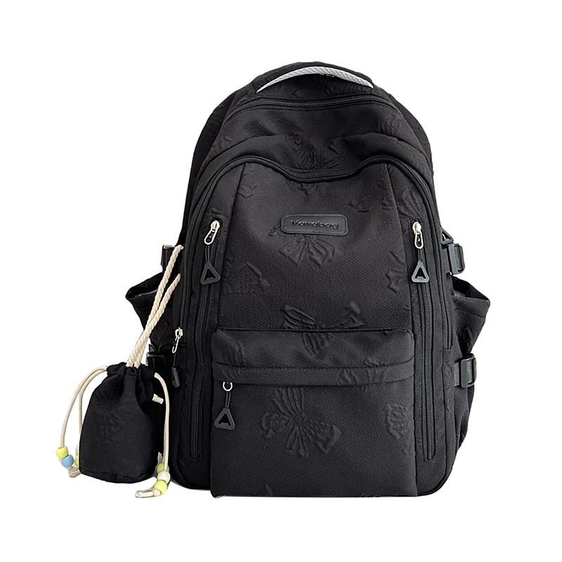 

Студенческий школьный женский рюкзак большой вместимости чёрный