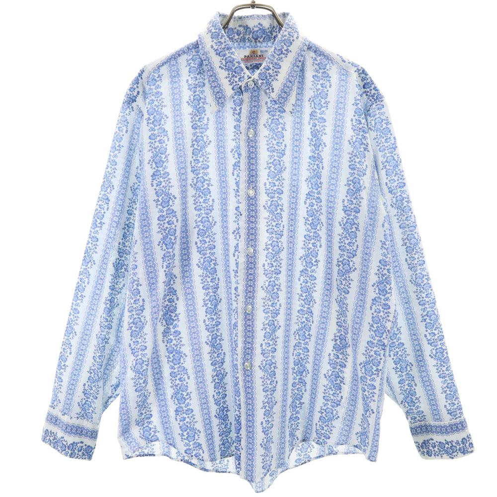 

PARIANI 70-е винтажный комбинезон с ручкой Рубашка с длинным рукавом L Синий Мужской Б/У