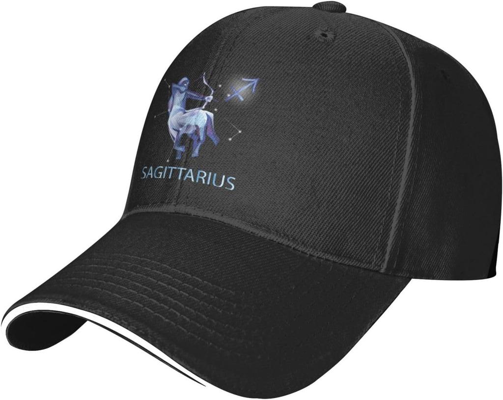 Sagittarius Zodiac Sign Baseball Cap Polyester Adjustable Summer Outdoor Sun Hat Unisex Adult Cap