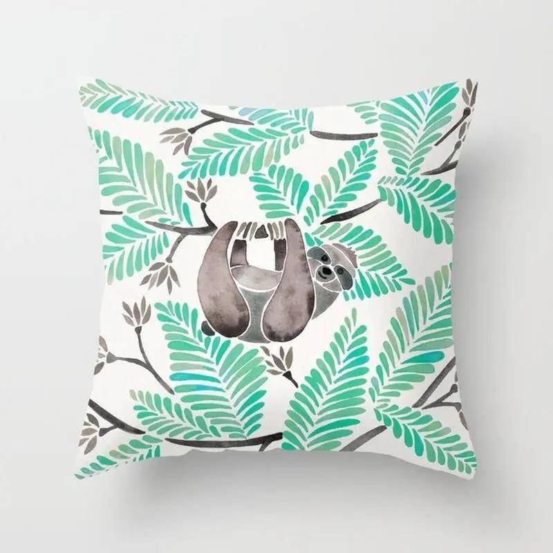 Home Decor Fashion Simple Pillowcase Mint Green  Chair Sofa Car Pillow Farmhouse