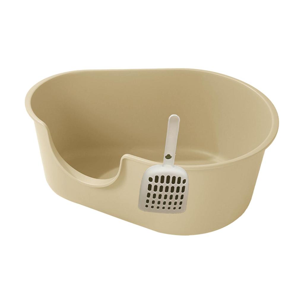 Cat Litter Box Portable Deep Loo Large Space Bedpan Open Top Pet Tray