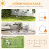 8-Panel Indoor and Outdoor Dog Playpen with Door, 61 X 61cm, Black