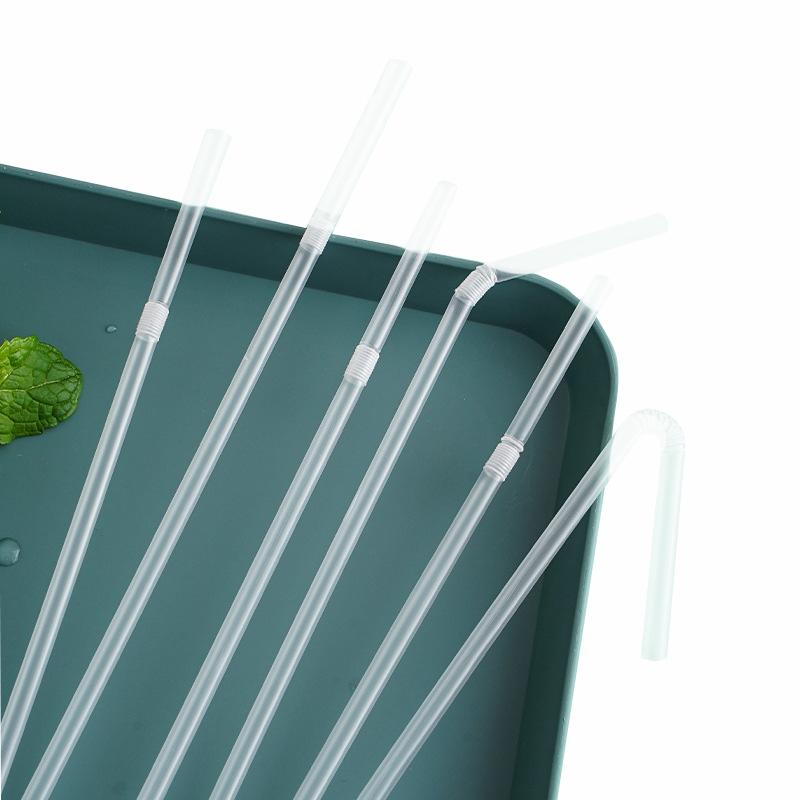 100Pcs/Bag Disposable Individually Packed Kitchenware Plastic Straws Party Supplies Water Cup