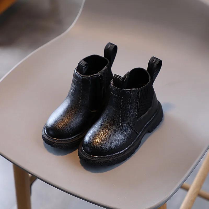 Beauty England Style Chelsea Boots for Kids Girls School Super on-trend Autumn Platform Children Shoes Boys Short Boots F07241