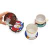DIY Diamond Paint Christmas Coasters Pack of 6 Ceramic Drink Glass Cup Cushion Non-slip Table DIY