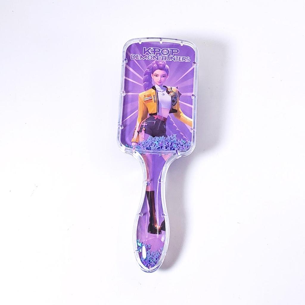 K-POP Demon Hunter Girl Group Long Handle Cartoon Square Air Cushion Comb