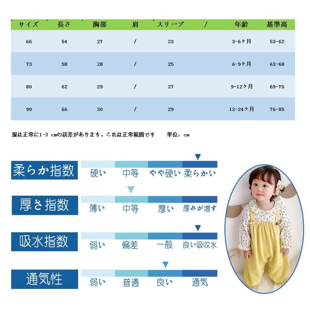 Bebeluși Luni lungi [Reegoo Peter] Haine, mânecă, salopetă, primăvară, toamnă, fete, haine pentru copii, salopetă, bebeluș, guler, galben, 66 cm, 3-6
