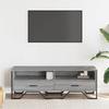 VidaXL TV Cabinet Sonoma Grey 122x34x41 Cm Engineered Wood, TV Stand, TV Buffet, Media Unit, TV Bench, Hi-fi Cabinet, 848582