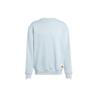Adidas Lounge Sweatshirts Men's Light Blue Crew Neck Moderate Regular IM0489