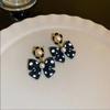 Cute Pearl Bowknot Colorful Polka Dots Bowknot Drop Pendant Earrings for Women Girls Party Dating Wedding Jewelry Accessories