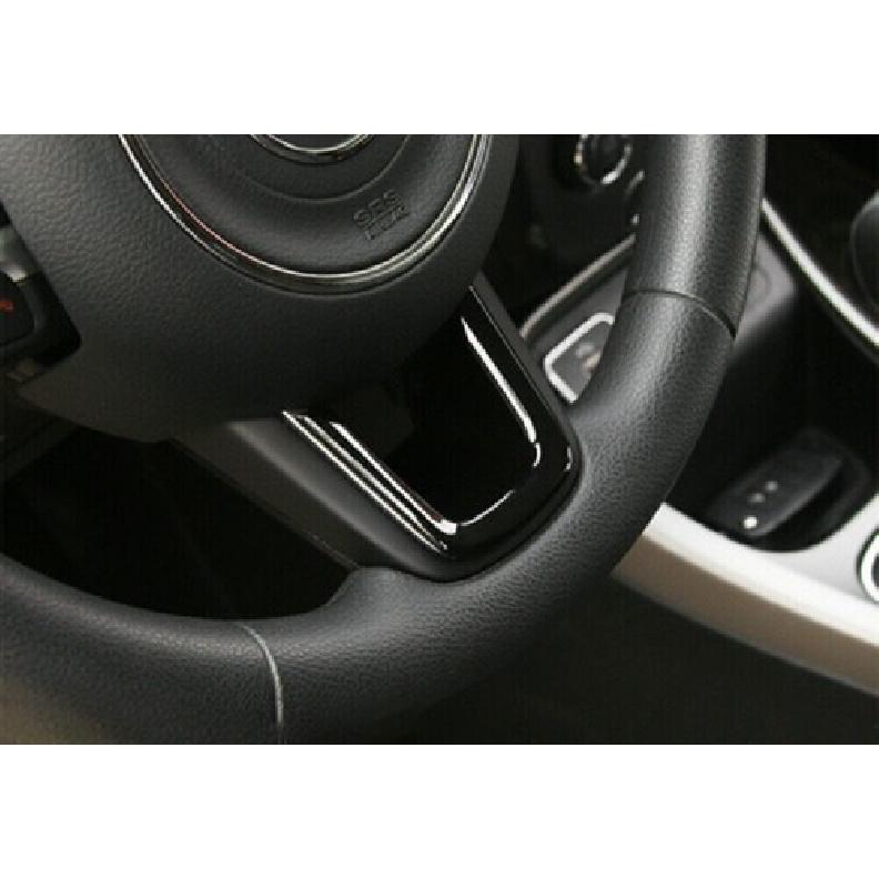For Jeep Compass 17-2021 Glossy Black Steering Wheel Control Button Cover Trim