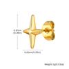 Gold Color Stud Earrings for Men Boys,Anti Allergy Stainless Steel Small Earrings,Hip Hop Simple Jewelry Gifts