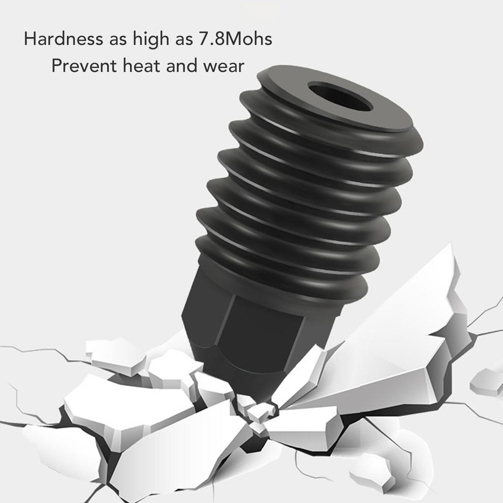 Hotend Replacement for Anycubic Kobra 3 3D Printer 0.2mm Hardened Steel Nozzle 24V 60W Ceramic Heater Hotend Kit