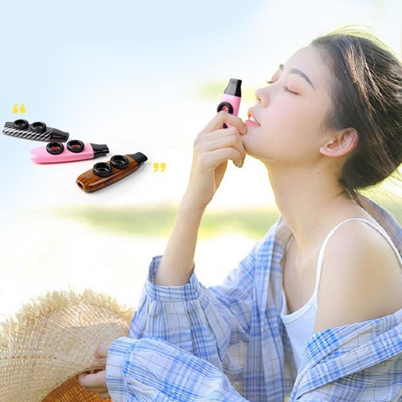 ABS Double Membranes Kazoo Portable Double Hole Kazoo Accompaniment Musical Instrument Gift for Child and Adult