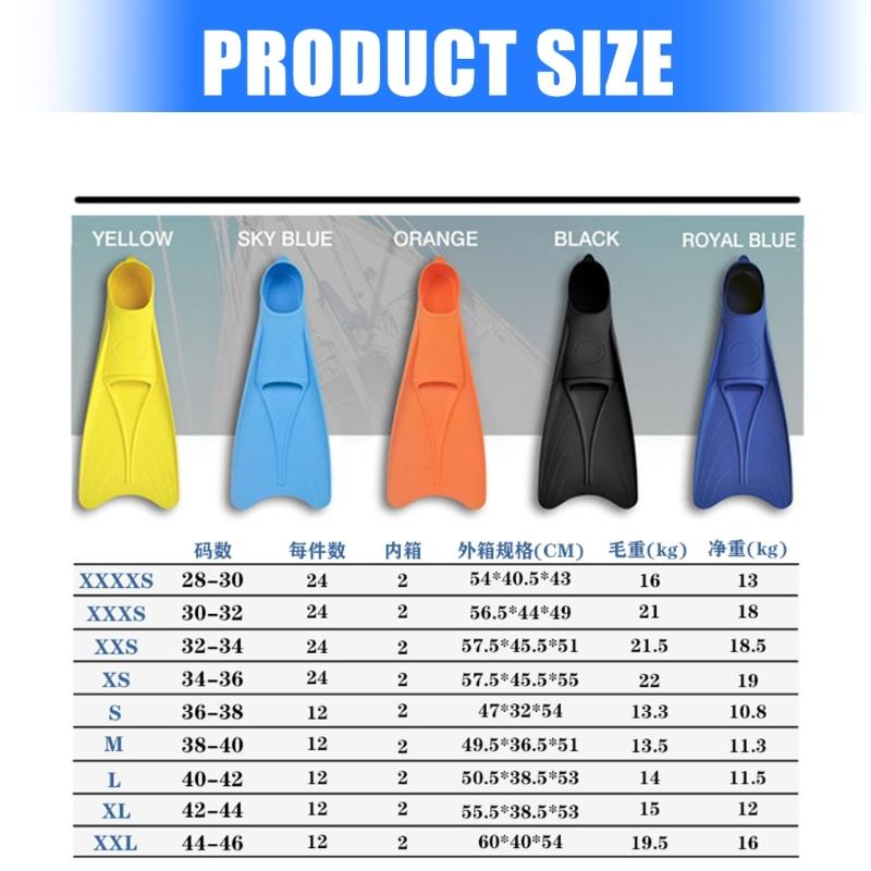 Outdoor Swimming Fins Swim Training Fins Frogs Shoe Flippers Snorkeling Gear for Kids Teen Adults Women and Man