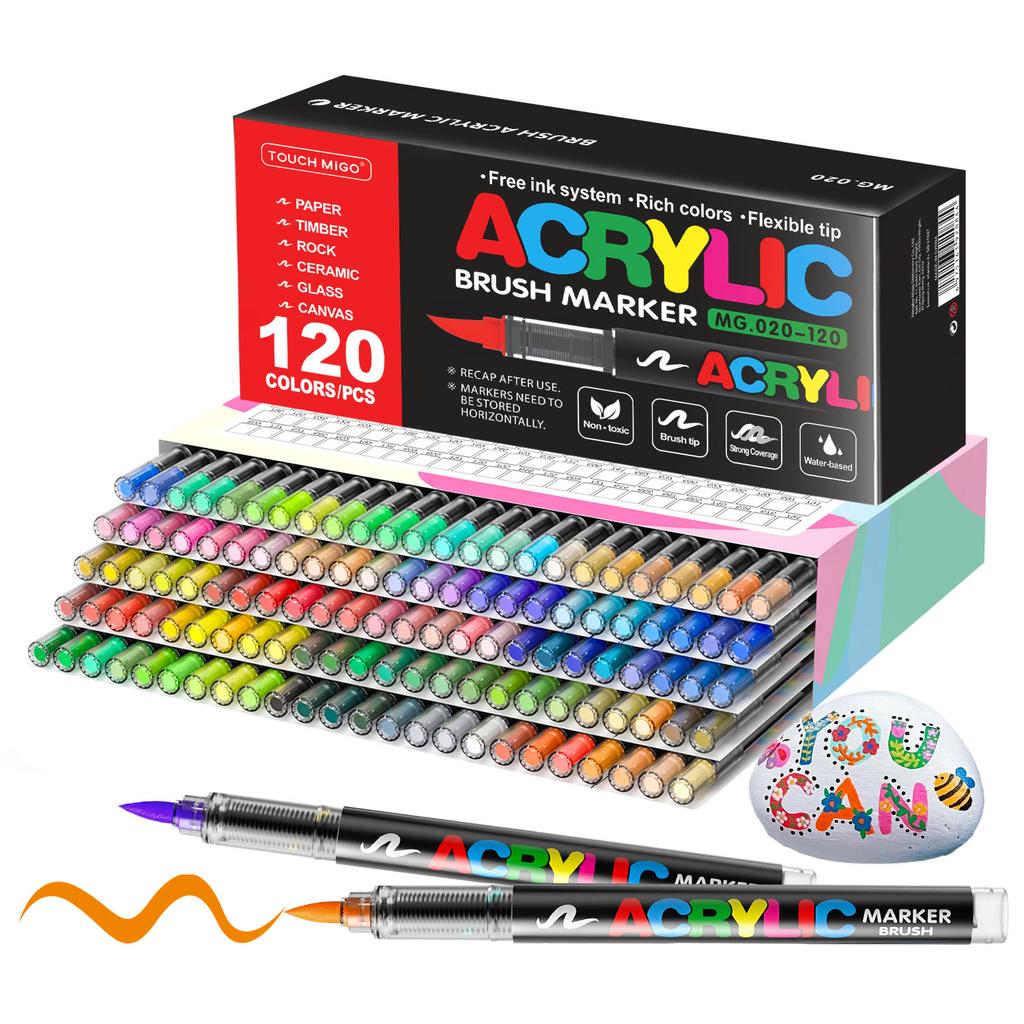 168/120/72/48/36/24/12 Colors Direct Liquid Acrylic Marker Pens Students Use Art Professional Drawing Drawing Coloring