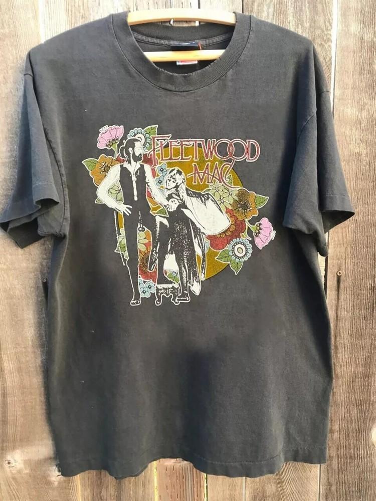 Fleetwood Mac Rumours 90s Rare Design Charcoal Color Unisex Tshirt Reprint Unisex T-Shirt S