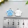 DIY Glitter Dog Paw Pendant: Alloy Drip Oil Jewelry for Pet Tags & Bracelets