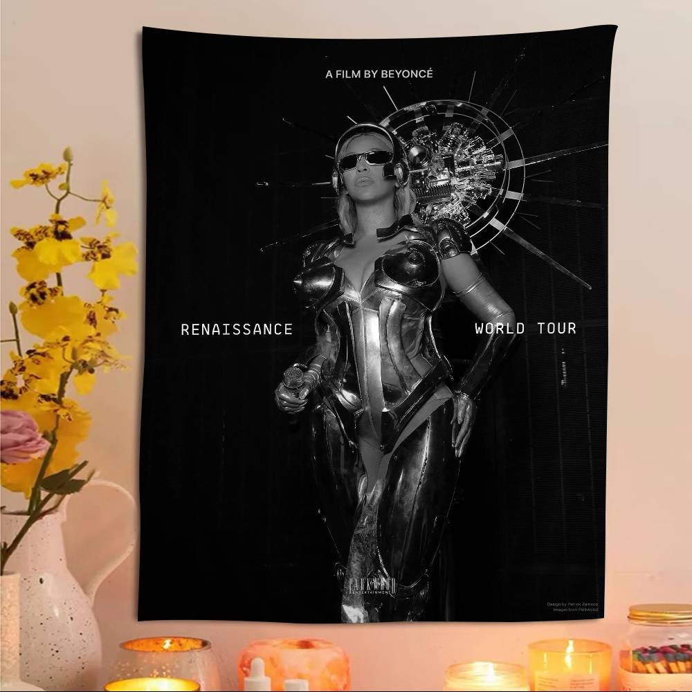 Beyonce Super Singer Anime Tapestry Indian Buddha Wall Decoration Witchcraft Bohemian Hippie Wall Hanging Sheets
