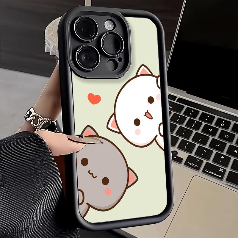 Phone Case for iPhone 17 Air 16E 15 16 Pro Max Cartoon Cute Peach Goma Cover 14 Plus 13 12 Mini Soft Shell Silicone Fundas