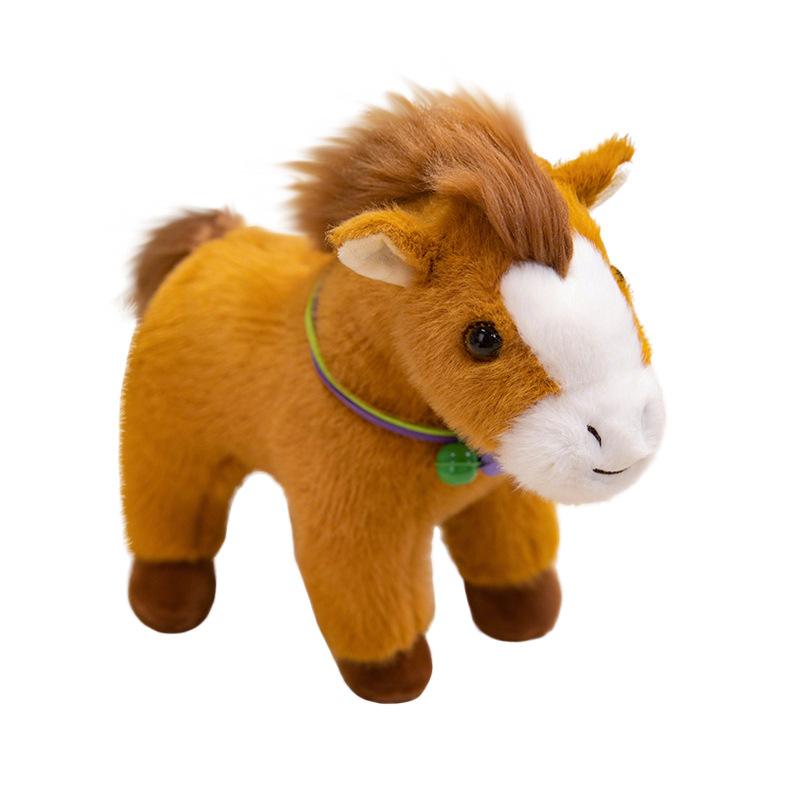 Cute Cute Bell Pony Doll Plush Toy Pony Zodiac Horse Doll Boy Soothing Rag Doll