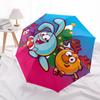 Happy Rabbit  Pattern, Automatic Folding Umbrella, Portable and Foldable Design, 8 Ribs, a Christmas or Birthday Gift.
