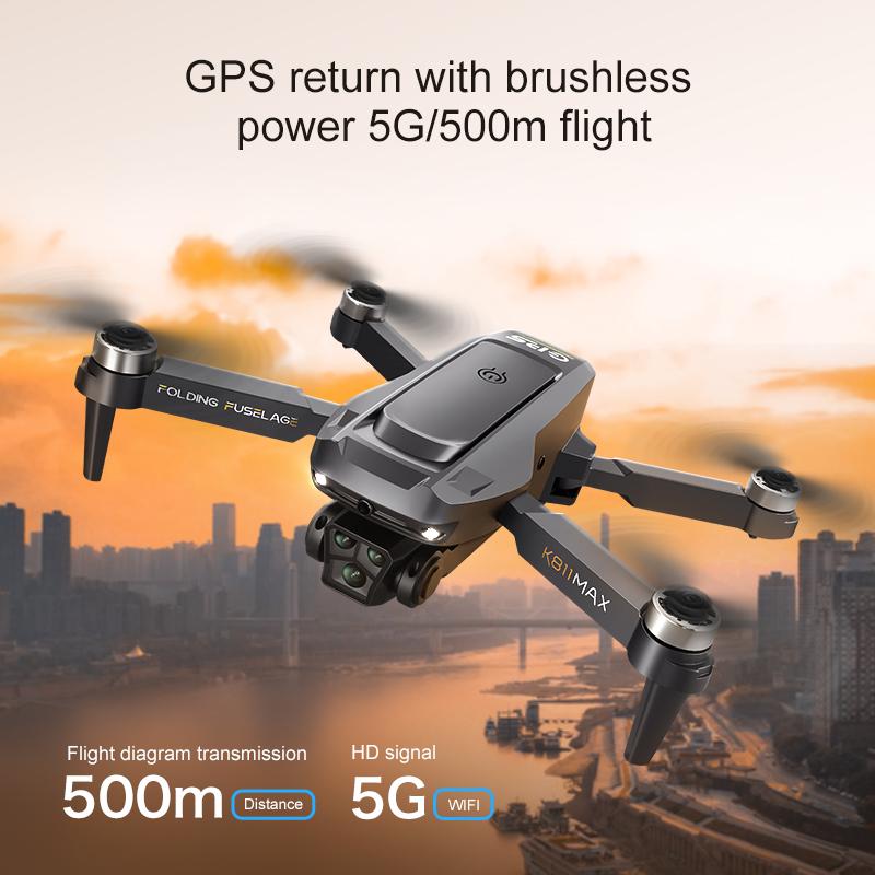 New K811 Max GPS Drone 5G Professional 8K HD Aerial Photography Dual-Camera 360° Intelligent Obstacle Avoidance  Drone with Screen Brushless UAV Toy