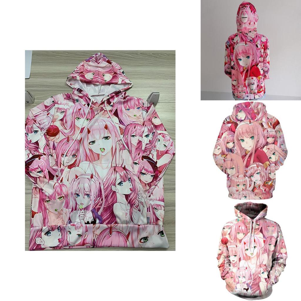 Cozy And Stylish Anime Darling In The Franxx Zero Two Pattern Unisex Hoodie