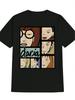 Casual Crew Neck T-shirt with Anime-Inspired Print - "Daria" Design