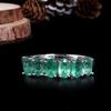 Luxury 925 Sterling Silver Ring Real Gemstone Natural Zambian Emerald Oval 3*5mm Fine Jewelry for Women's Anniversary Gift
