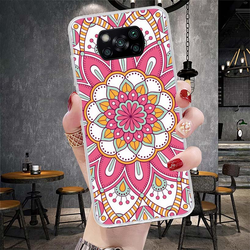 Totem Mandala Colorful Flower Soft Phone Case For Xiaomi Redmi 15C 15 13C 13 Poco X5 X6 X7 F7 Ultra M7 12C 12 10 10C 9C 9A 9T 9