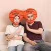 Double Head Basketball Headgear Hat Lovely Photography Props Hat Sport Party and Event Head Accessories for Family Game