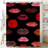 Fashionable Red Lips Pattern Shower Curtain Waterproof Bathroom Decoration Modern Decorative Shower Curtain For Home Bathrooms W