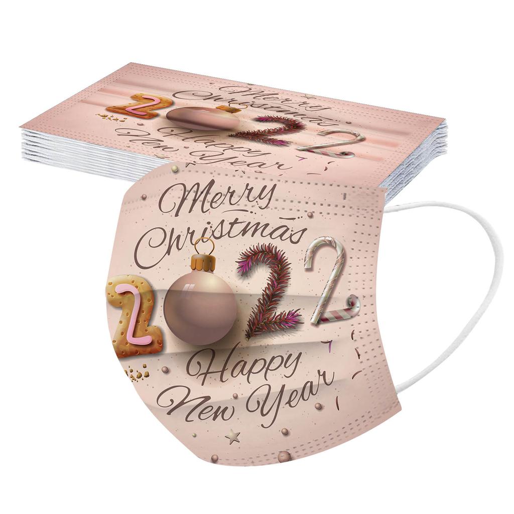 2022 Children Christmas Disposable Three-layer Protective Mask 10pc