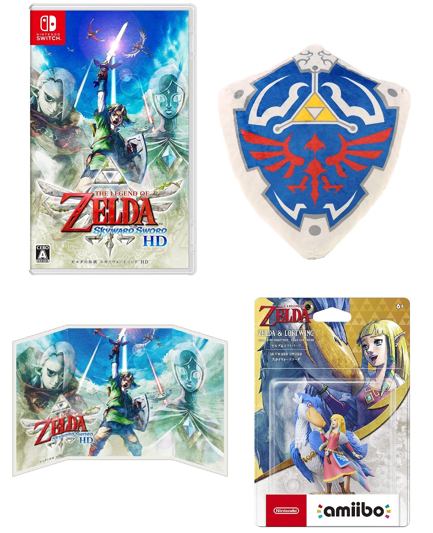 

Легенда о Zelda Skyward Sword HD amiibo Zelda Loftbird Hylian щит подушка включена панорамная цветная бумага -Switch + & [Skyward Sword] +