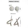 Elegant Gold Pearl Earrings Gentle White Hollow Out Cross Stud Earrings Alloy Ear Accessory Holiday Gift