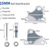 OTUAYAUTO YAQLS06 Angled Gas Strut Mounting Brackets - 10Mm Ball Stud With Screws (Pack Of 4)