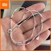 S925 Sterling Silver Necklaces For Women Simple Minimalist Colorful Beads Pendant Necklaces Simple Snake Necklace Birthday Gift